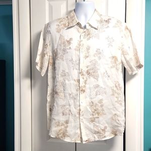 Men's Calvin Klein Linen SS Shirt Floral Large